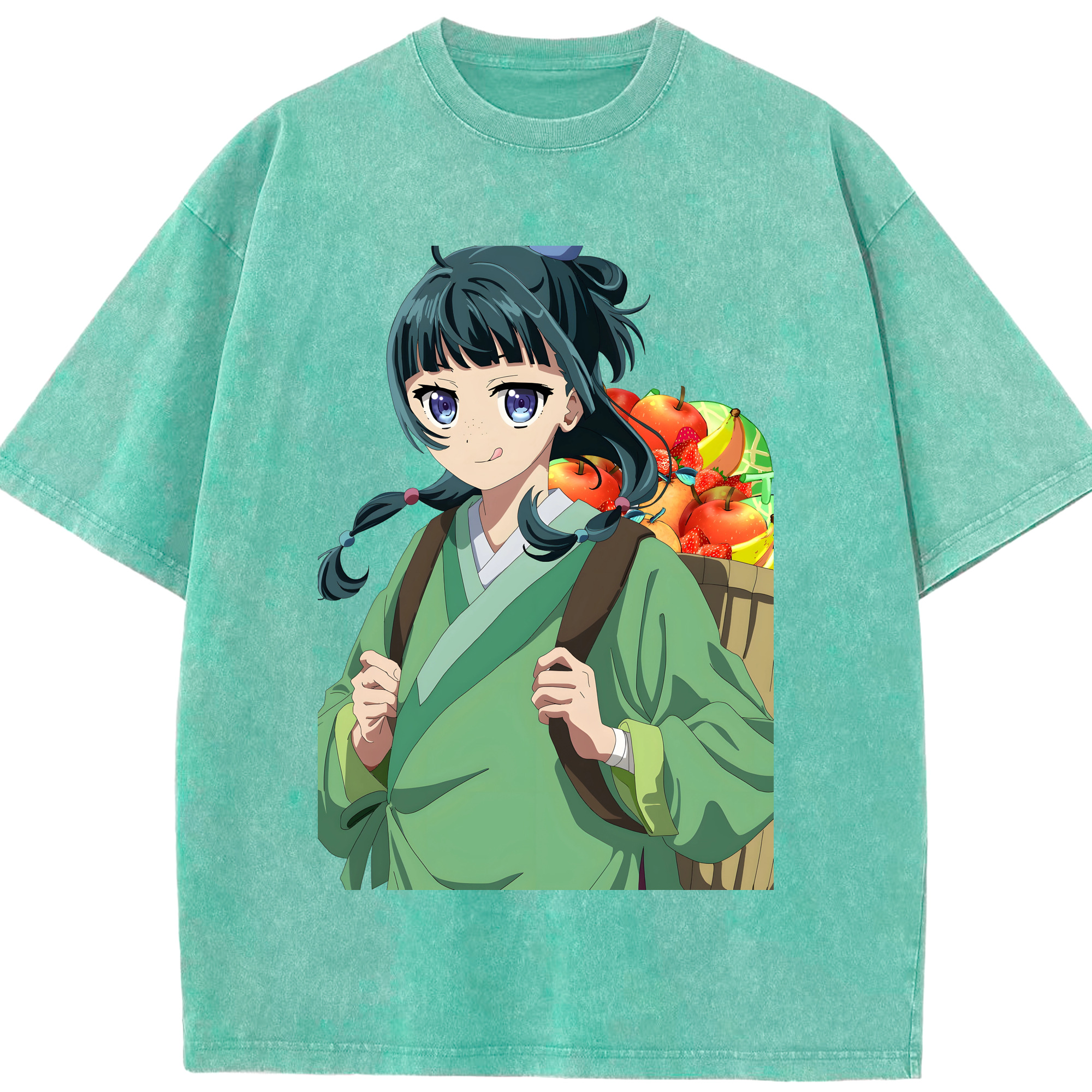 （画像用） 薬屋のひとりごと The Apothecary Diaries 綿100% ヴィンテージ風 半袖Tシャツ（フロントプリント）
